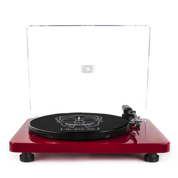Vitrola Toca Discos Diamond Vermelha Agulha Japonesa com Software de Gravação para MP3 Echo Vintage