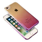 Para o caso do iPhone 7/8 Luxo Elegante PC Gradiente Transparente telefone tampa traseira