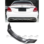 Voltar R Estilo Car Styling W205 Spoiler traseiro de fibra de carbono Tronco Asas Spoiler para Mercedes Benz W205 4 portas
