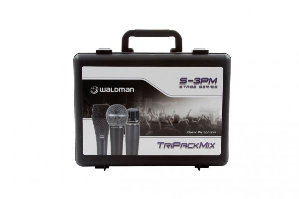 Waldman Stage S-3PM Kit com 3 Microfones + Case + Cachimbos