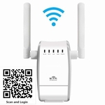 Wifi Repetidor Wifi sinal sem fio Amplificador WiFi Range Extender Repeater Wireless Network Signal Booster alta velocidade 300Mbps 2.4GHz WiFi Amplificador com antenas externas