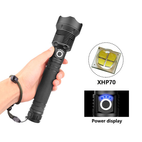 XHP70 alta Powerful Zoomable Foco LED Lanterna Tocha Light (sem bateria)