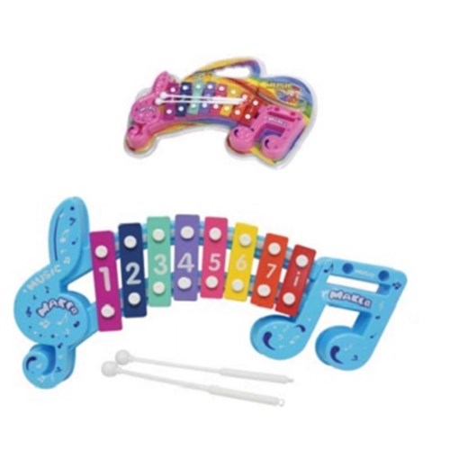 Xilofone Musical Infantil Brinquedo Educativo Metalofone 8 Teclas Bebe Meninas e Meninos - Menina