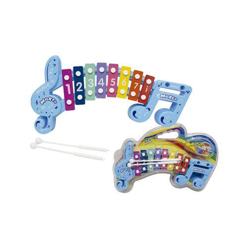 Xilofone Musical Infantil Brinquedo Educativo Metalofone 8 Teclas Bebe Meninas e Meninos