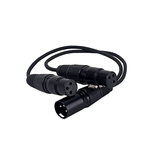 XLR macho para duplo XLR conector fêmea Y-tipo de conversor microfone cabo de áudio MIC Patch Cords
