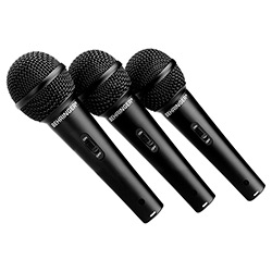 XM 1800 S - Kit Microfone com Fio de Mão com 3 Peças e Maleta XM1800S - Behringer