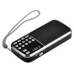 Y-501 Mini FM Radio Digital Portable 3W Alto-falante estéreo MP3 Audio Player Qualidade de som de alta fidelidade com tela de exibição de 0,75 polegadas Suporte de lanterna LED USB
