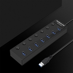 Doublepow 4/7 portas USB Hub Splitter alta velocidade USB 3.0 Hub On / Off Switch para MacBook Pro Laptop PC Hub