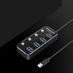Zantec Excellent Produtos Doublepow 4/7 portas USB Hub Splitter alta velocidade USB 3.0 Hub On / Off Switch para MacBook Pro Laptop PC Hub