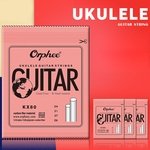 HUN Guitarra Hawaii Fibra de Carbono Professional Limpar Nylon Ukulele Cordas Orphee KX 4pcs para Ukulele Soprano Concert Tenor