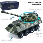Ficha técnica e caractérísticas do produto 1:43 8 rodas veículo blindado forma puxar para trás som brinquedo leve para crianças Veículo brinquedo móvel