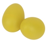 Ficha técnica e caractérísticas do produto 1 par de plástico de percussão musical ovo Maracas Shakers - amarelo limão