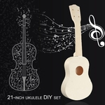 Ficha técnica e caractérísticas do produto 21 polegadas DIY Ukulele Musical Instrument presente Guitarra Set corda 4 Ac¨²stico