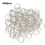 Ficha técnica e caractérísticas do produto 1000PCs DIY Hand-Made Jewelry Accessories Open Jump Ring Silver Iron Keychain Connector