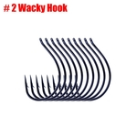 Ficha técnica e caractérísticas do produto 10pcs / lot Wacky Hooks Gota-Shot Rig Anzol de Pesca Acessórios de pesca para Rig Wacky