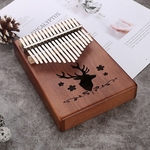 Ficha técnica e caractérísticas do produto 17 Key Kalimba de placa única Mahogany Thumb Piano Mbira teclado Ferramenta Instrumento Gostar