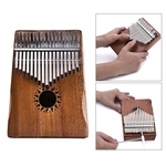 Ficha técnica e caractérísticas do produto 17 Key Kalimba Thumb Piano crianças Adultos Sólido Mahogany Body Music Dedo Percussão Teclado (Sun Flower)