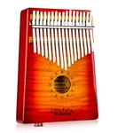 Ficha técnica e caractérísticas do produto 17 Key Thumb madeira Piano Kalimba com padrão EQ Tiger bordo Presente da música Toy Instrumento