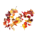 Ficha técnica e caractérísticas do produto 170 centimetros Simulate Maple Leaf Cane Decoração Cor do outono para Home Decor Casamento