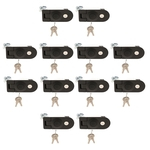 Ficha técnica e caractérísticas do produto 12PC Compressão Trava Lockbox Horsebox Locker Doors Tack Box com 2 Chaves