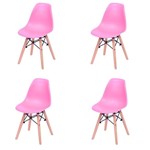 Ficha técnica e caractérísticas do produto 4 Cadeira Eames Eiffel Infantil Rosa Decoradeira