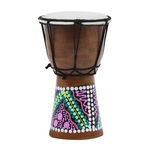 Ficha técnica e caractérísticas do produto 4 polegadas Djembe Profissional Africano tambor Bongo de madeira Musical Instrument