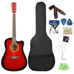 Ficha técnica e caractérísticas do produto 41inch Basswood guitarra acústica cutaway Escala Guitarra 6 cordas Ukulele iniciante guitarra instrumento musical