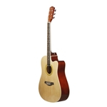 Ficha técnica e caractérísticas do produto 41inch Basswood guitarra Cutaway guitarra de madeira Fingerboard Acústico Presente de Natal Guitarra