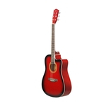 Ficha técnica e caractérísticas do produto Guitar 41inch guitarra acústica fingerboard cutaway guitarra premium basswood instrumento musical