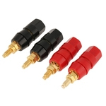 Ficha técnica e caractérísticas do produto 4PCS 4mm Audio Speaker Terminal Binding Post Connectors Gold-plated Banana Plug