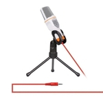 Ficha técnica e caractérísticas do produto 3,5 milímetros de áudio profissional Microfone Mic Estúdio de Gravação de Som W / Choque Wired Micphone com suporte