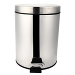 Ficha técnica e caractérísticas do produto 5L Stainless Steel Step Pedal Trash Can Rubbish Garbage Dustbin for Home Bathroom Office Use