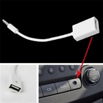 Ficha técnica e caractérísticas do produto 3.5mm Macho AUX Audio Plug Jack Para USB 2.0 Fêmea Conversor Cabo Car MP3
