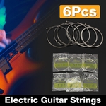 Ficha técnica e caractérísticas do produto 6pcs cordas de guitarra de aço niquelado para ST3050R elétrico 010-046 polegadas