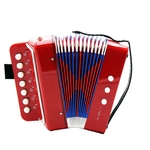 Ficha técnica e caractérísticas do produto 7-Key Instrumento Musical 2 Baixo acordeão Mini pequeno acordeão Educacional Rhythm Band for Kids Accordion