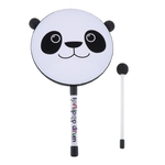 Ficha técnica e caractérísticas do produto 8inch panda dos desenhos animados tambor de pandeiro portátil com instrumento malho crianças brinquedo