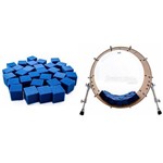 Ficha técnica e caractérísticas do produto Abafador de Bumbo e Filtro Drumkubes Blue Wkitblu Bass Muffle Kit com 30 Cubos e Bag