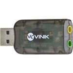 Ficha técnica e caractérísticas do produto Adaptador Placa de Som USB 5.1 Canais Virtuais AUSB51 - Vinik