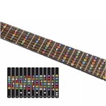 Ficha técnica e caractérísticas do produto Adesivo Guitarra Violão Notas na Escala Marcador Mapeamento Preto
