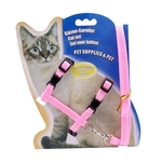 Ficha técnica e caractérísticas do produto Amyove Lovely gift Ajustável Set Leash Pet Harness para gatos ao ar livre Traction