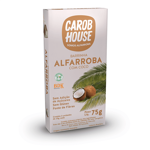 Ficha técnica e caractérísticas do produto Alfarroba com Coco - Cartela 3 Unidades