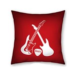 Ficha técnica e caractérísticas do produto Almofada Rock'n Roll Guitarra Vermelha Iii