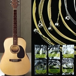 Ficha técnica e caractérísticas do produto Alta qualidade conjunto de 6 cordas de aço para guitarra acústica 150XL 108 centímetros Grande Tone