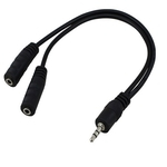 Ficha técnica e caractérísticas do produto Alto-falante e fone de ouvido 3,5 milímetros AUX Audio Splitter Cable