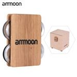 Ficha técnica e caractérísticas do produto Ammoon Cajon Box Tambor Companion Acessório 4-Sino do tinir Castanet de mão Instrumentos de percussão