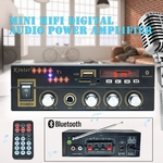 Ficha técnica e caractérísticas do produto Amplificador Amplificador Car Digital Kinter T1 Jogador Bluetooth 2x 25W DC12V 220V Karaoke Input