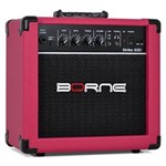 Amplificador Cubo Guitarra Borne G30 Rosa Pink C/ Distorção