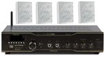 Ficha técnica e caractérísticas do produto Amplificador Frahm Slim 3000BT app + 4 caixas PS200 brancas