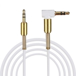 Ficha técnica e caractérísticas do produto LOS 3,5 mm cabo de áudio TPE macho para macho de 90 ° Aux Cable 1m / 3,28 polegadas Headphones and accessories