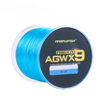Ficha técnica e caractérísticas do produto ANGRYFISH Diominate X9 PE linha 9 Vertentes Weaves trançado 500m / 547yds Super Strong Pesca Linha 15lb-100LB Azul
